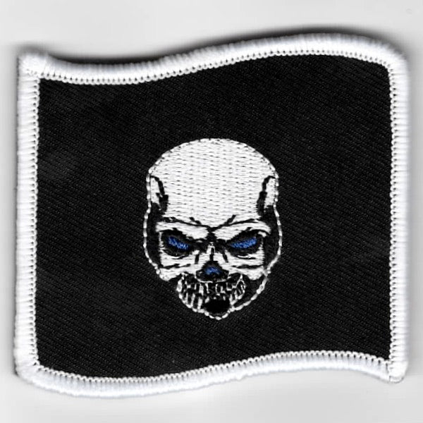 E-2C 'Skull w/Headset' Patch (Rect/BLUE Eyes)