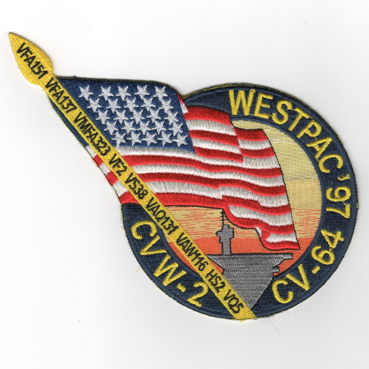 CV-64/CVW-2 1997 WestPac (Flagpole) Cruise Patch