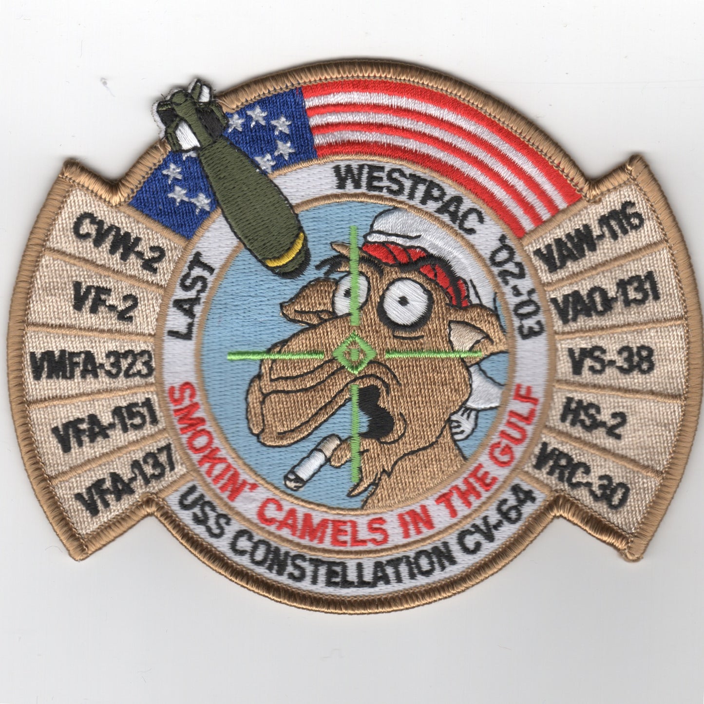 CV-64 "Last WestPac" Cruise Patch (Lg/Round/Des)
