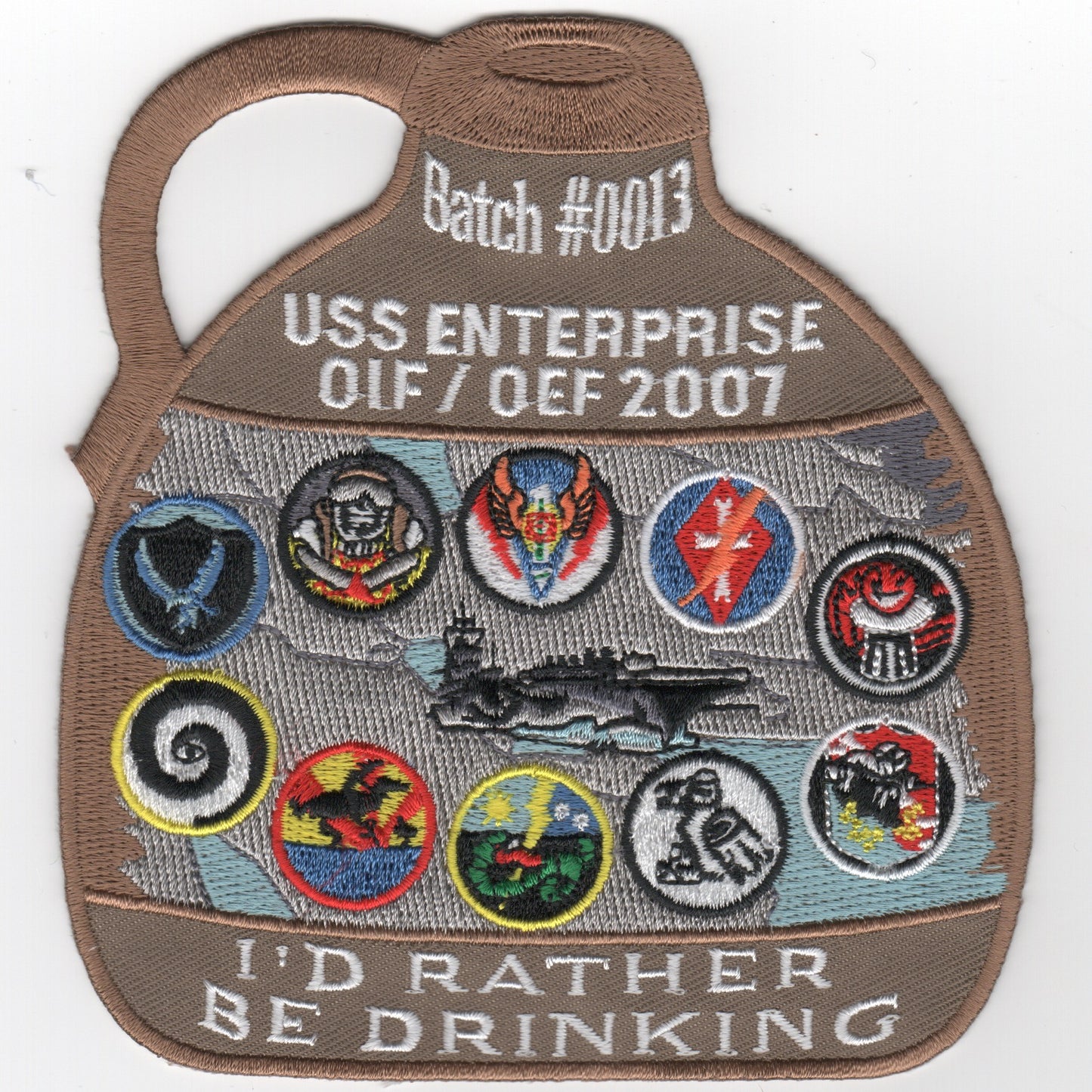 CVN-65 OIF/OEF '07 'Brown Jug' Cruise Patch