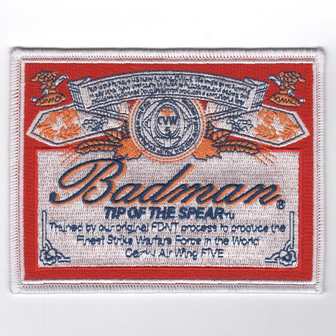 CVW-5 'BADMAN Budweiser' Patch (Rect)BR> Size: 5" Wide