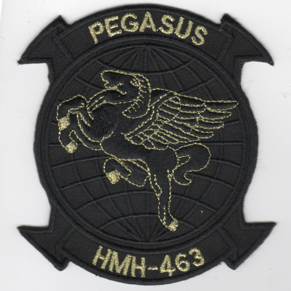 HMH-463 "Pegasus" Patch (Black/Gold Letters)