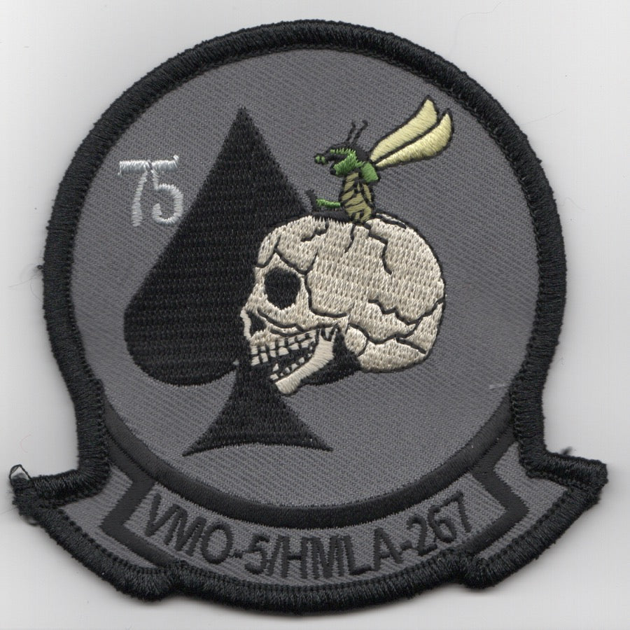 HMLA-267/VMO-5 '75th Anniv' (Gray/White Skull)