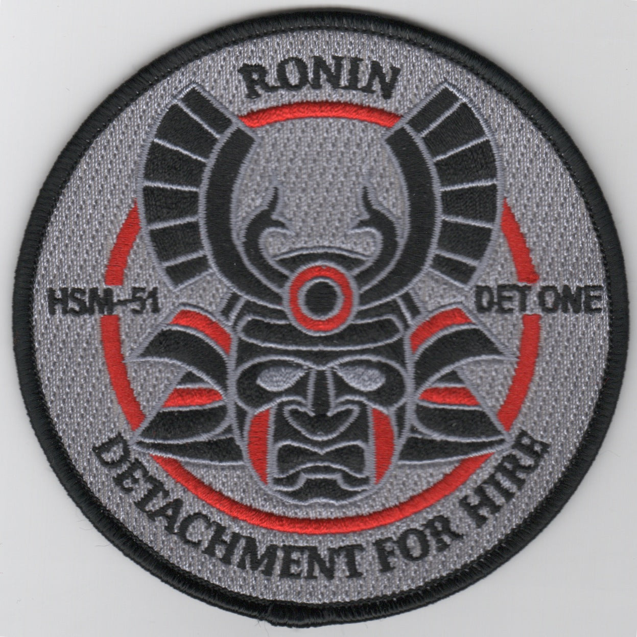 HSM-51/Det-1 'DET FOR HIRE' Patch (Gray)