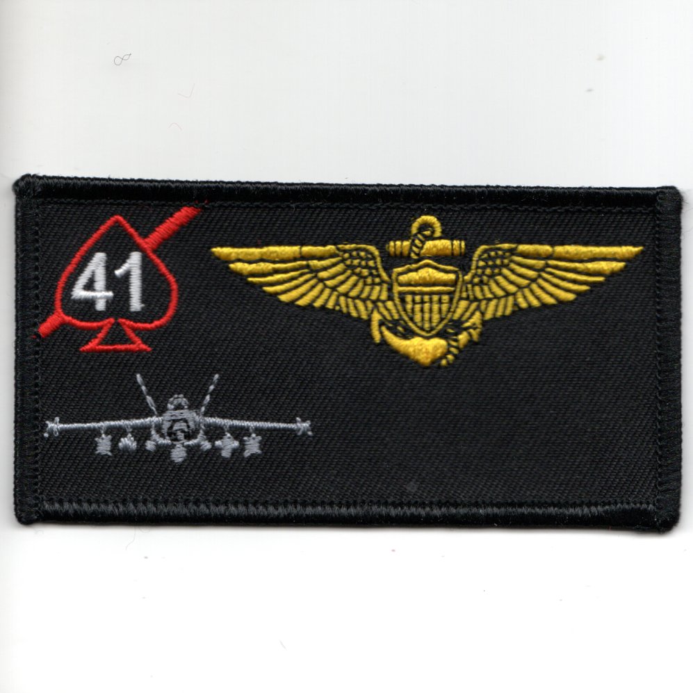 VFA-41 PILOT Nametag (Black Border w/F-18)