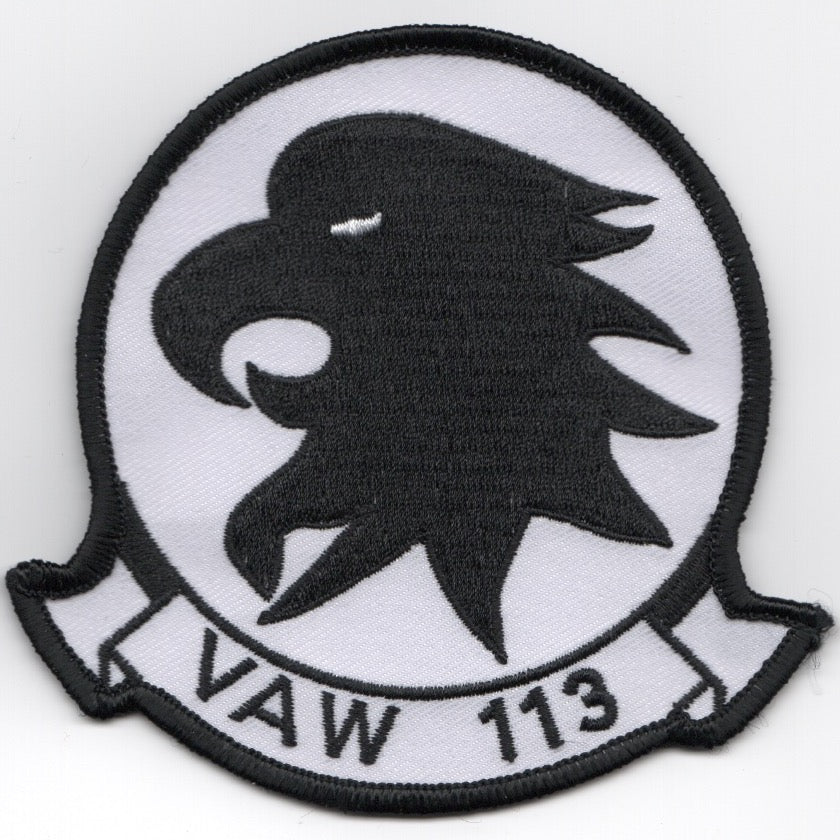 VAW-113 Squadron Patch (White/Velcro)