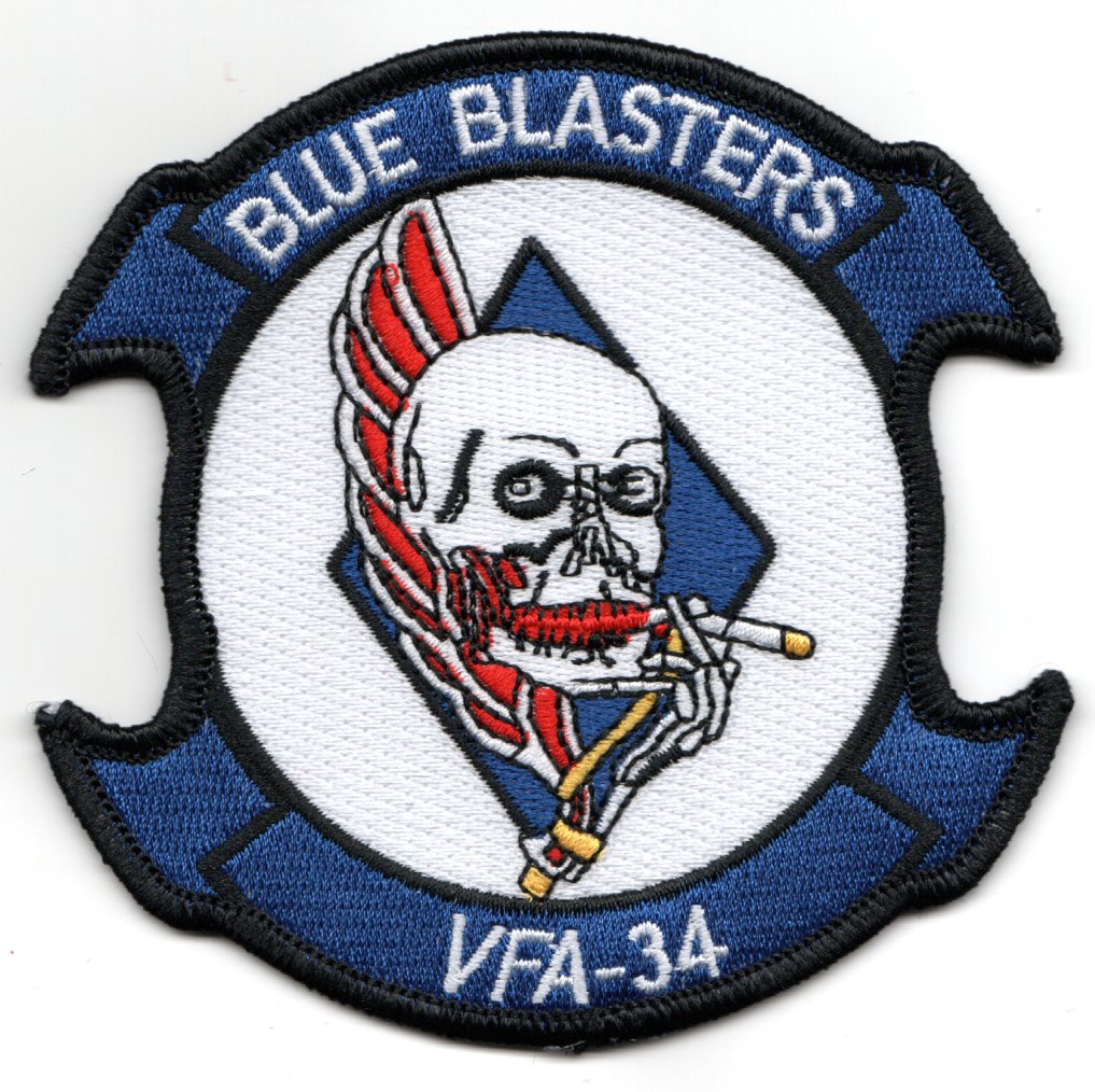 VFA-34 Blue Blasters Squadron Patch (Blue/White)
