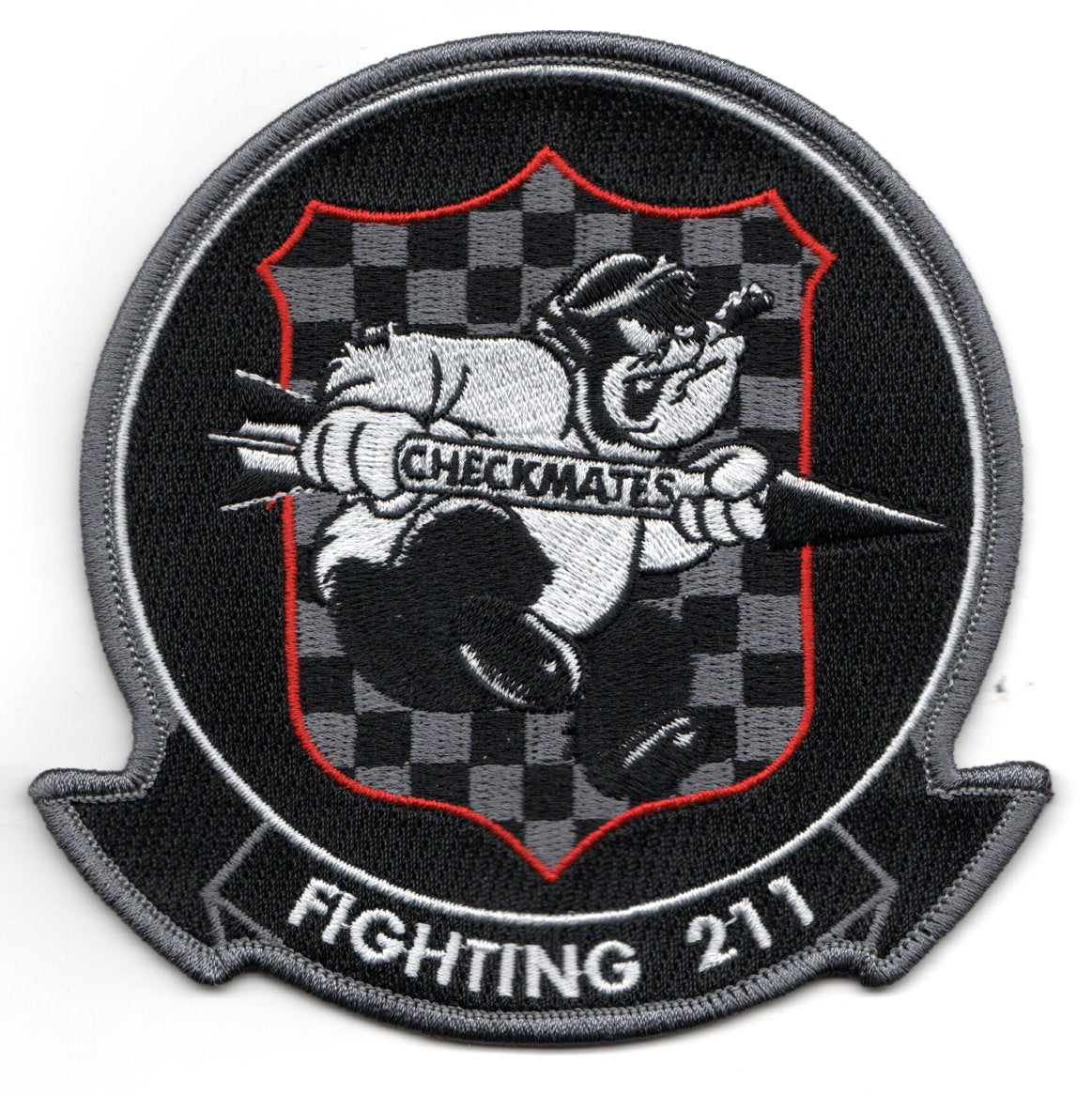 VF-211 *BRUTUS* Squadron Patch (Blk/Gray Border)