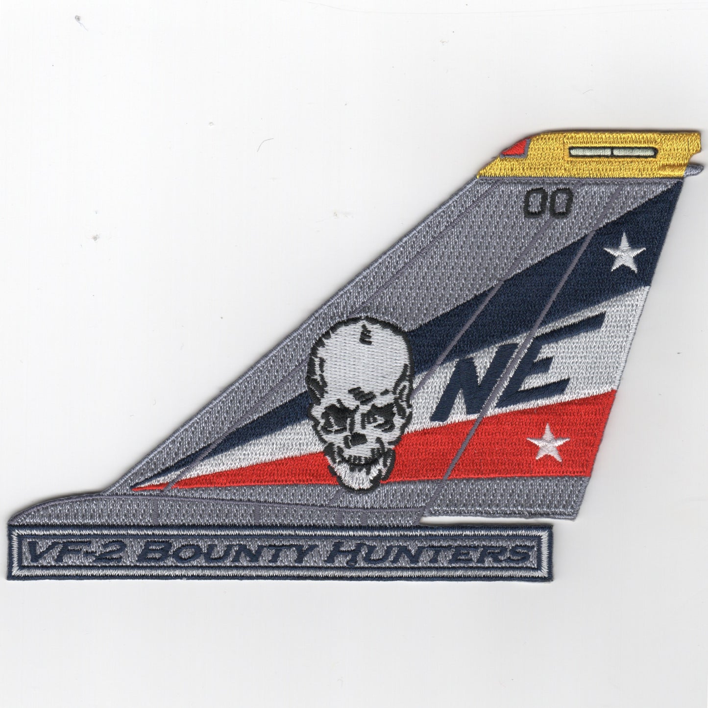 VF-2 F-14 Tomcat Tail (R/W/B-Skull-Text)
