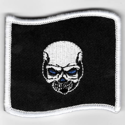 E-2C 'Skull w/Headset' Patch (Rect/BLUE Eyes)
