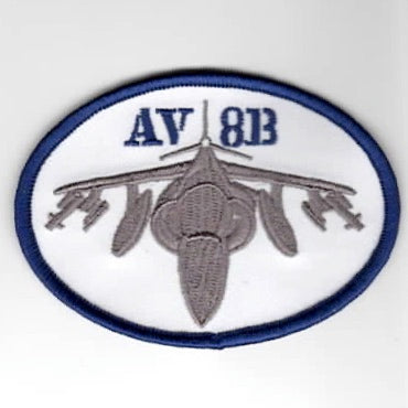 AV-8B Harrier Oval (White/Blue Border)