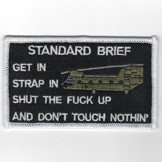 CH-47 'STRAP IN/STFU' Patch (Black/Rect)