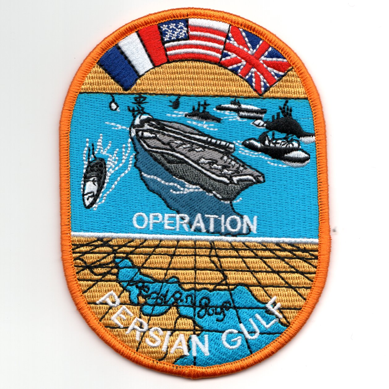 CV-64 1994 *PERSIAN GULF* Cruise Patch (Orange Oval)