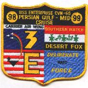 CVN-65/CVW-3 'Desert Fox' Cruise Patch 1999