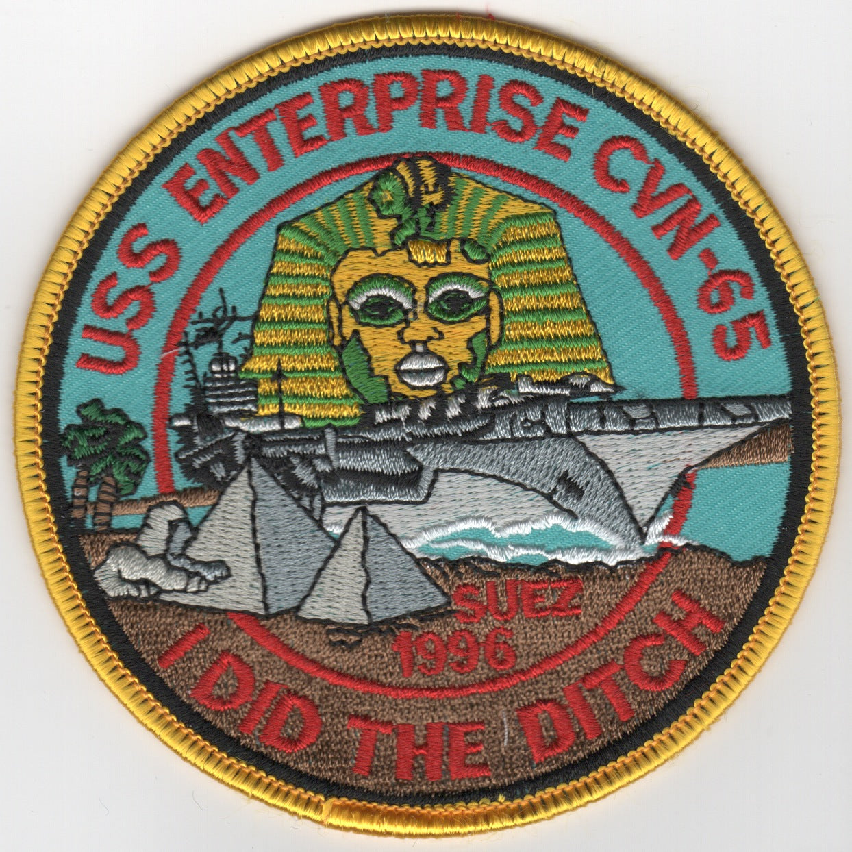 CVN-65 1996 'DITCH' Patch (Color)