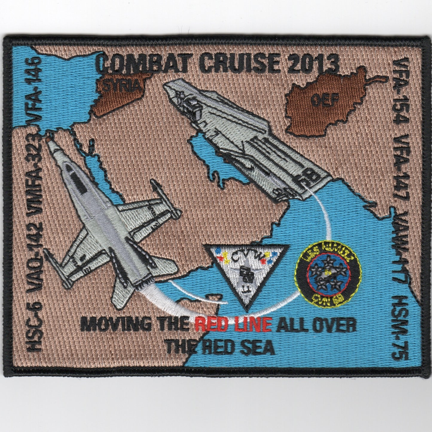 VFA-146/CVN-68/CVW-11 2013 Combat Cruise Patch (Square)