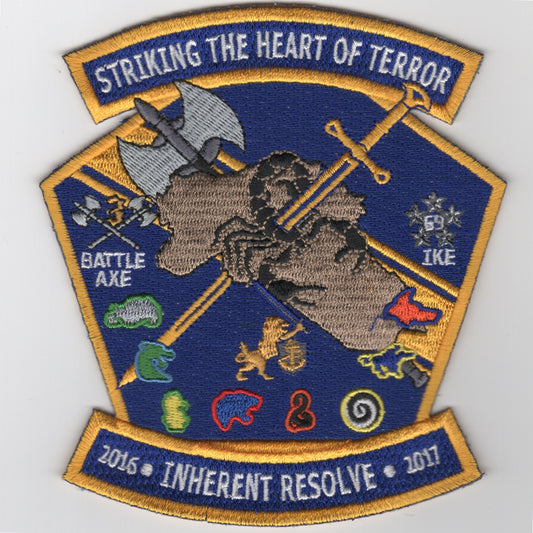 CVN-69/CVW-3 2016 OIR 'Heart of Terror' Cruise Patch