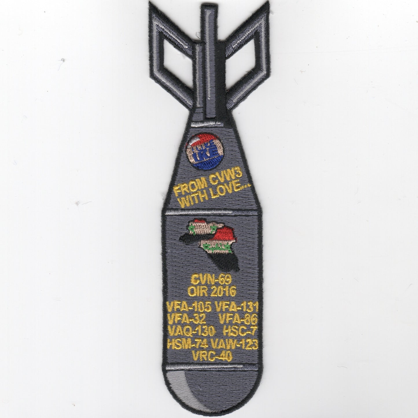 CVN-69 2016 OIR 'Bomb' Cruise Patch