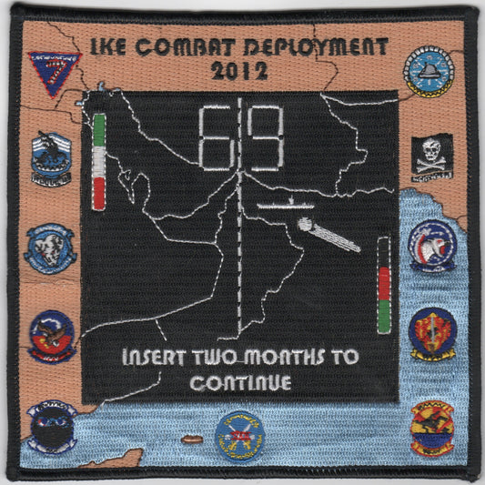 CVN-69/VFA-143/CVW-7 2012 'COMBAT DEPLOYMENT' Cruise Patch (Square)