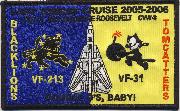 CVN-71 'Last Tomcat' (Rectangle) Cruise Patch