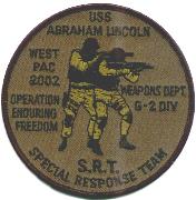 CVN-72 S.R.T. 2002/2003 OEF Cruise Patch
