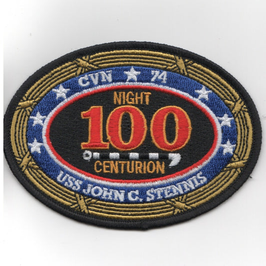 USS John C. Stennis (CVN-74) '100-Night Traps' Patch
