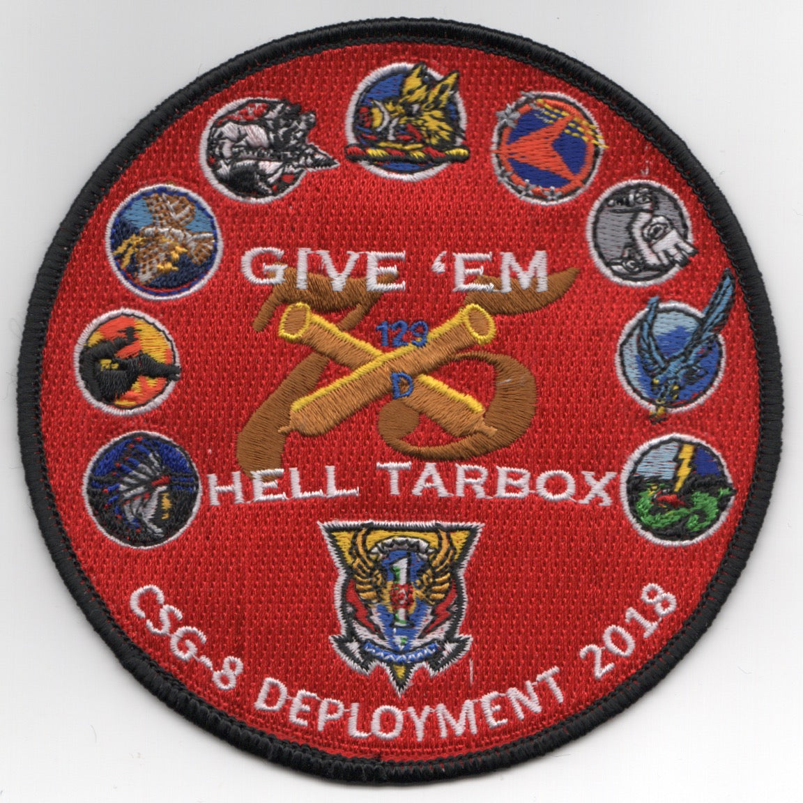 CVN-75 2018 'GIVE EM HELL' Cruise Patch (Red)