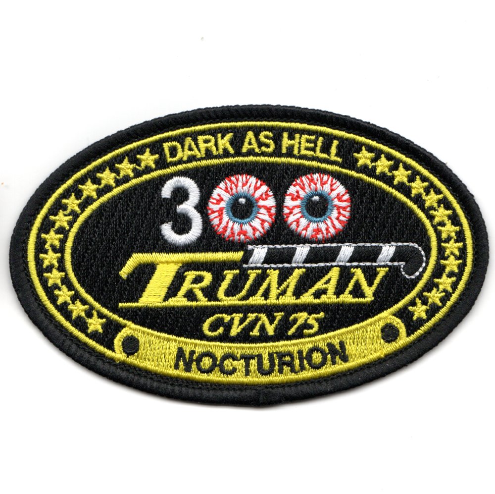 CVN-75 '300 Night Traps' (Oval/Black)