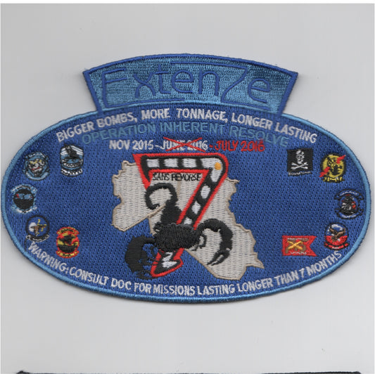 CVN-75/VFA-143/CVW-7 2016 'EXTENZE' Cruise Patch