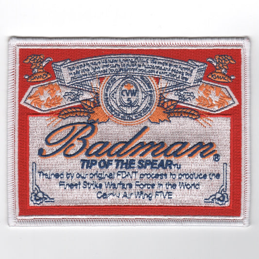 CVW-5 'BADMAN Budweiser' Patch (Rect)BR> Size: 5" Wide