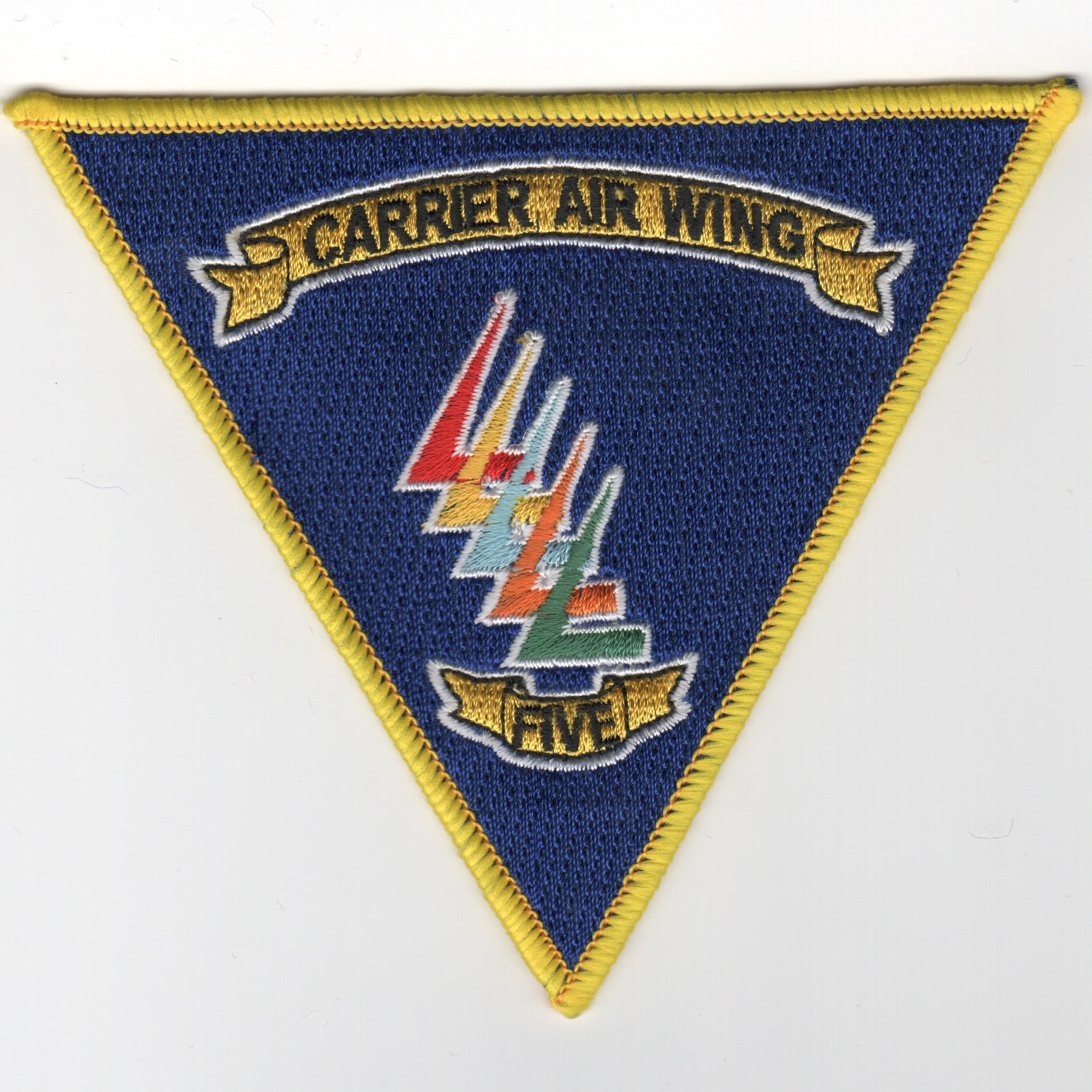 LARGE CVW-5 Patch (Dk. Blue/Yellow Border)