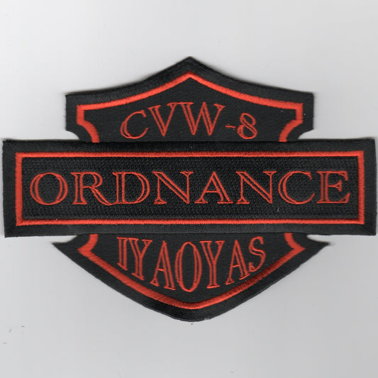 CVW-8 'ORDNANCE/IYAOYAS' Patch (Harley Style)