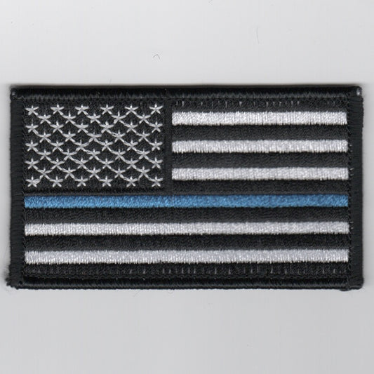 American Flag (Black/White/Blue-No V)