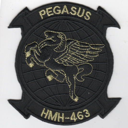 HMH-463 "Pegasus" Patch (Black/Gold Letters)