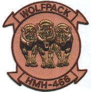 HMH-466 '3-Wolves' Squadron Patch (Desert)