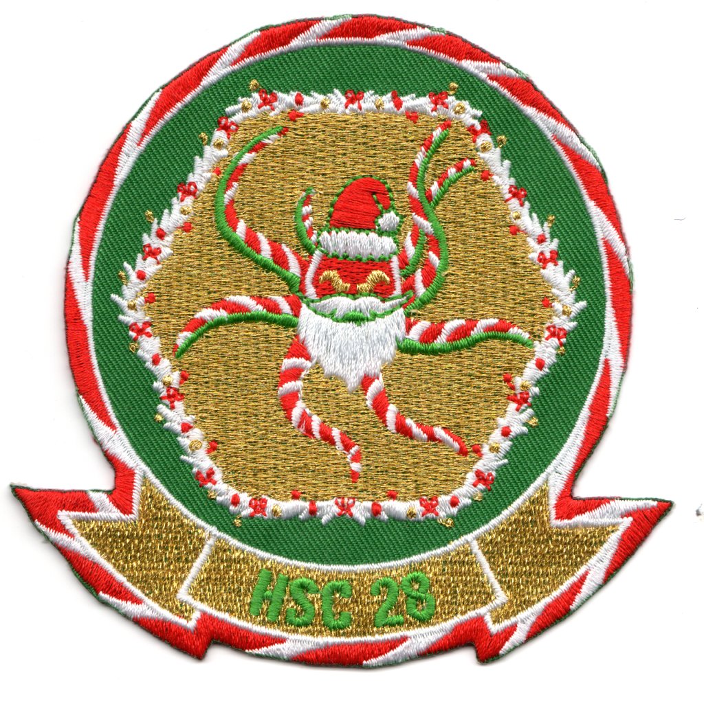 HSC-28 'CHRISTMAS' Squadron Patch (SANTA-PUS)