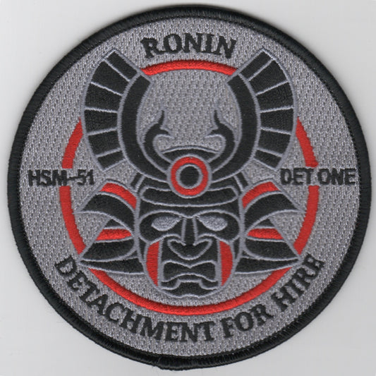HSM-51/Det-1 'DET FOR HIRE' Patch (Gray)