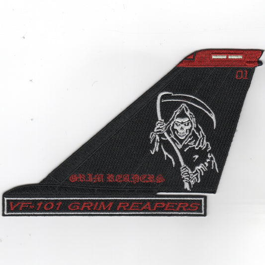 VF-101 F-14 Tail (Black/White-Moe/Text)