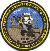 CVN-72/VF-31 OIF/OEF/OSW 2003 'Felix of Arabia' Cruise Patch
