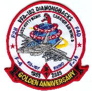 VFA-102 '50th Anniversary' Patch (w/Bottom Tab)