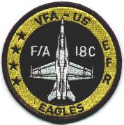 VFA-115 Aircraft Patch (Round/Black/4-Stars)