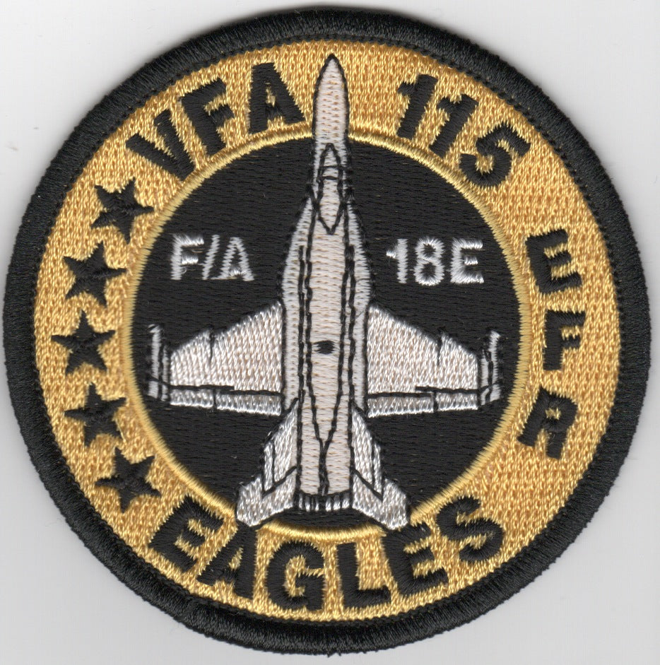 VFA-115 Aircraft Patch (Round/Black/5-Stars)