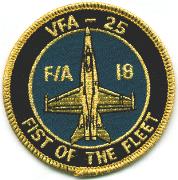 VFA-25 F/A-18 (NO Desig) Bullet (Green/Gold)