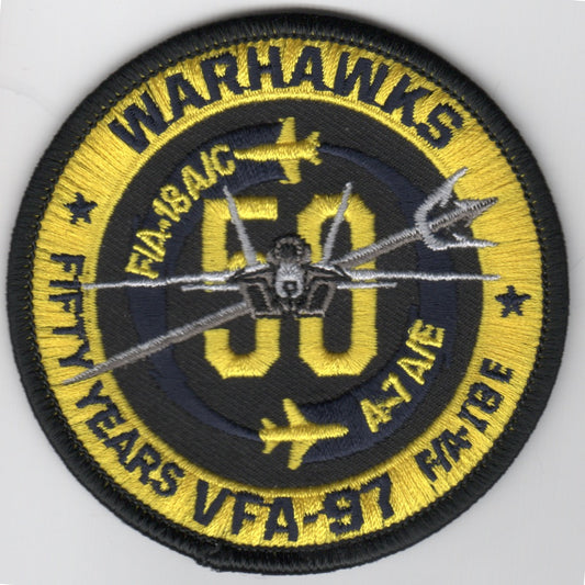 VFA-97 '50th Anniv' Bullet Patch (No Velcro)
