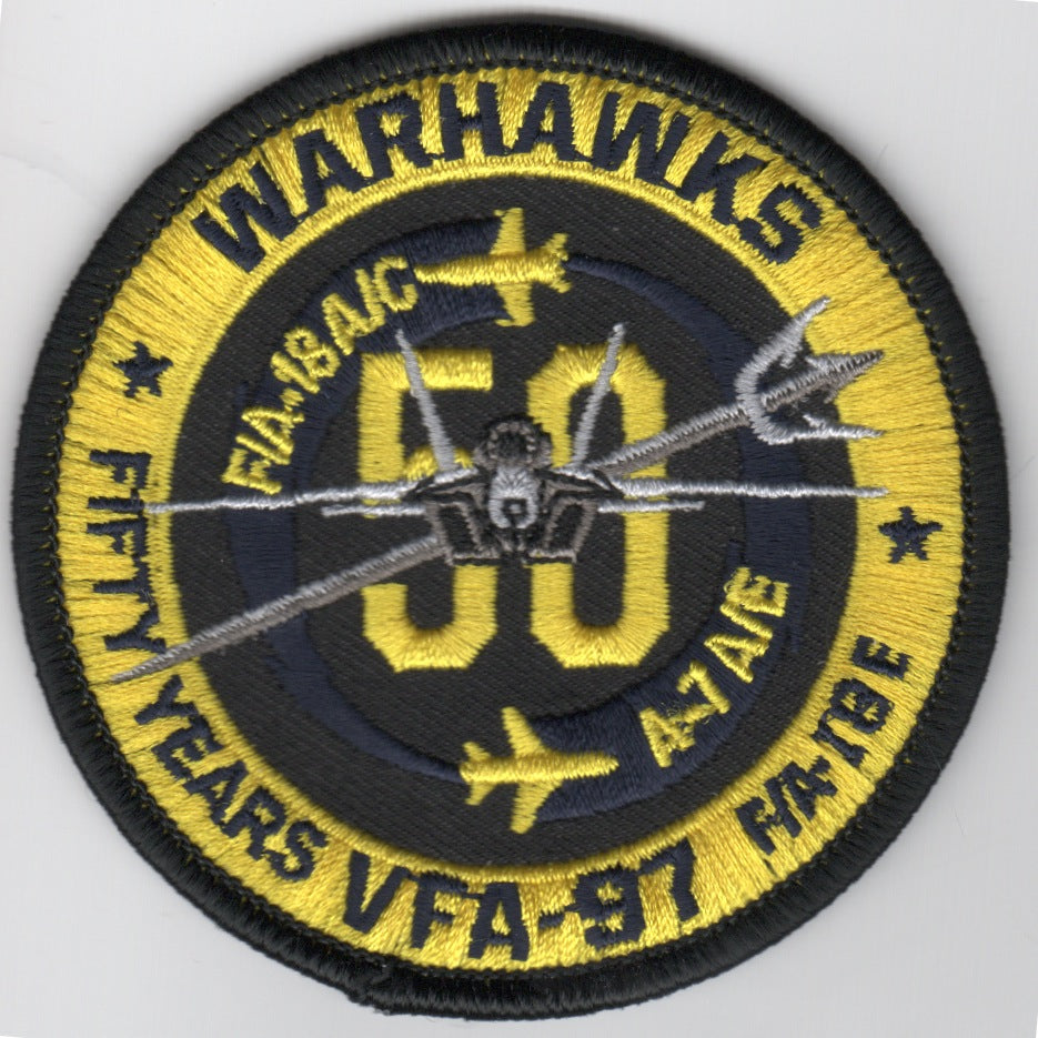 VFA-97 '50th Anniv' Bullet Patch (Velcro)