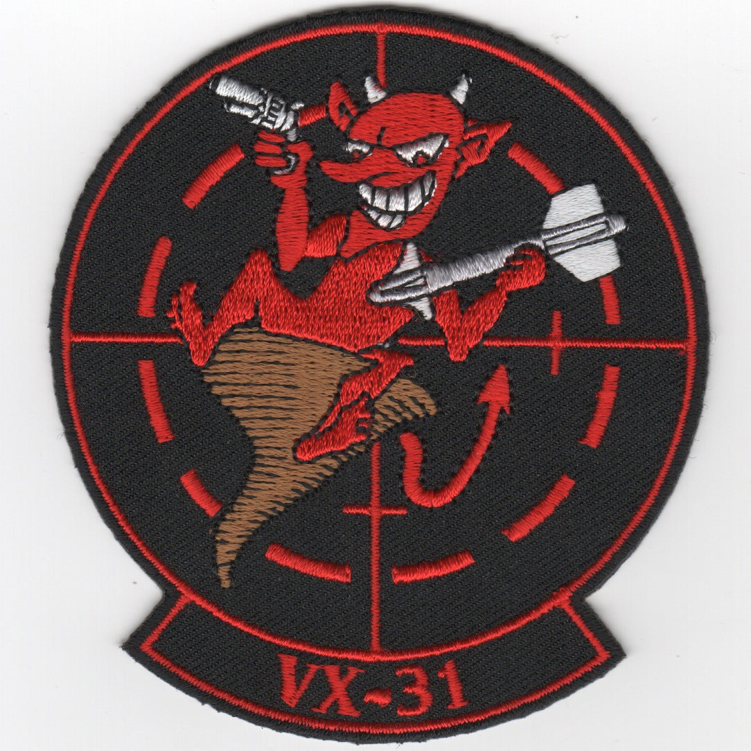 VX-31 OFFICIAL Squadron Patch (Black/WITH Velcro)