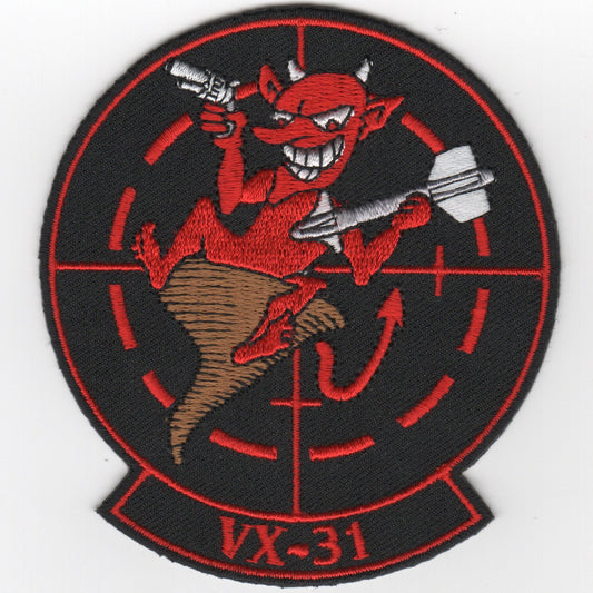 VX-31 OFFICIAL Squadron Patch (Black/NO Velcro)