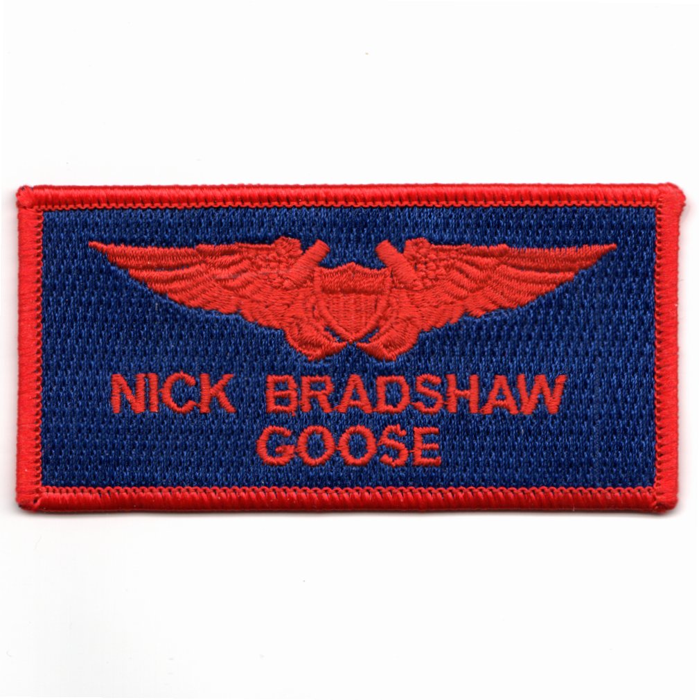 TOPGUN: NICK 'GOOSE' BRADSHAW Nametag (No V)