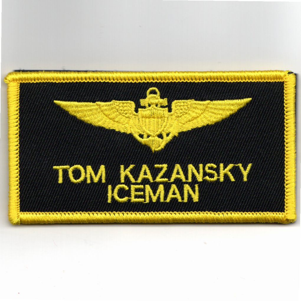 TOPGUN: TOM 'ICEMAN' KAZANSKI Nametag (LIGHT Yellow/V)