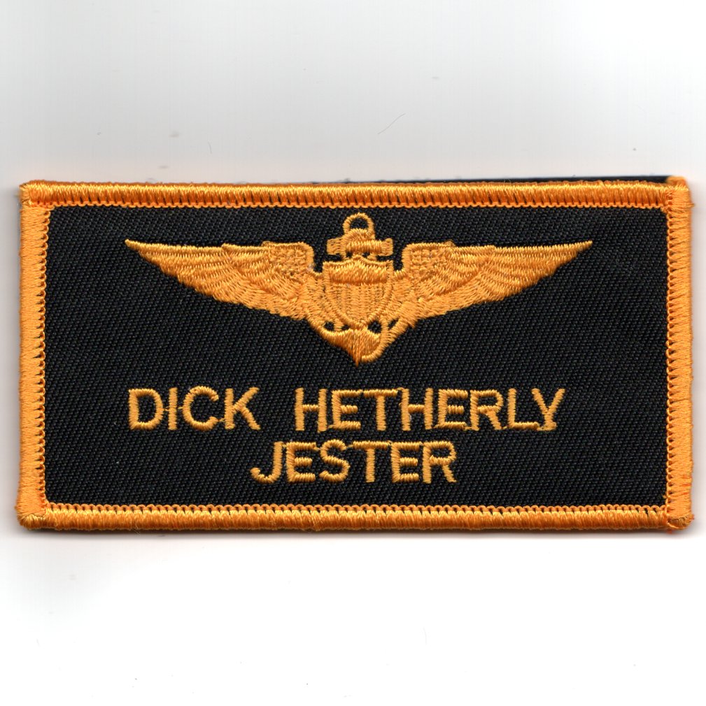 TOPGUN: DICK 'JESTER' HETHERLY' Nametag (DARK Yellow/V)